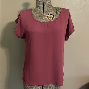 Pink Rose Pink Cuffed Sleeve Blouse